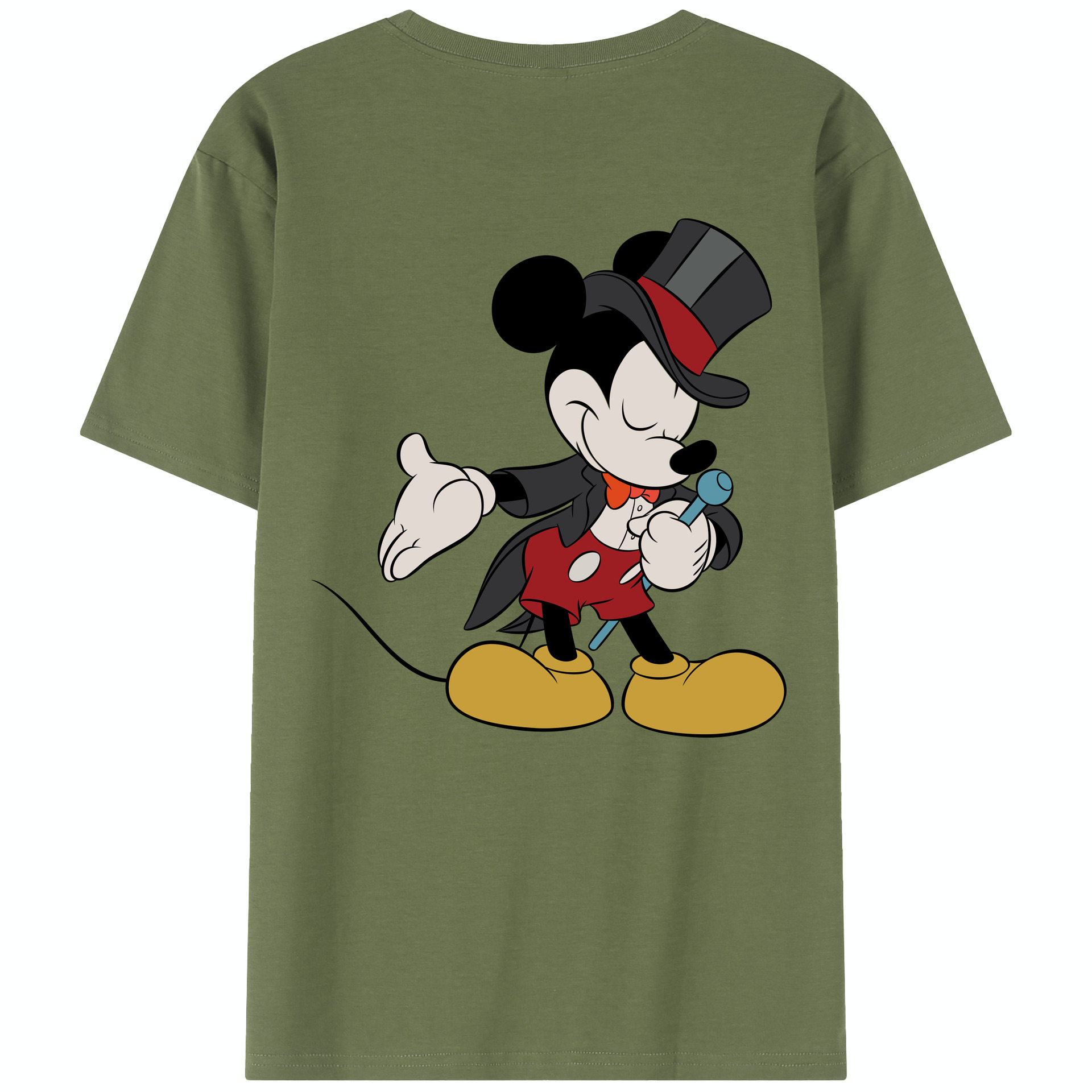（画像用） ミッキーマウス Mickey Mouse 綿100％半袖Tシャツ（背面プリント）